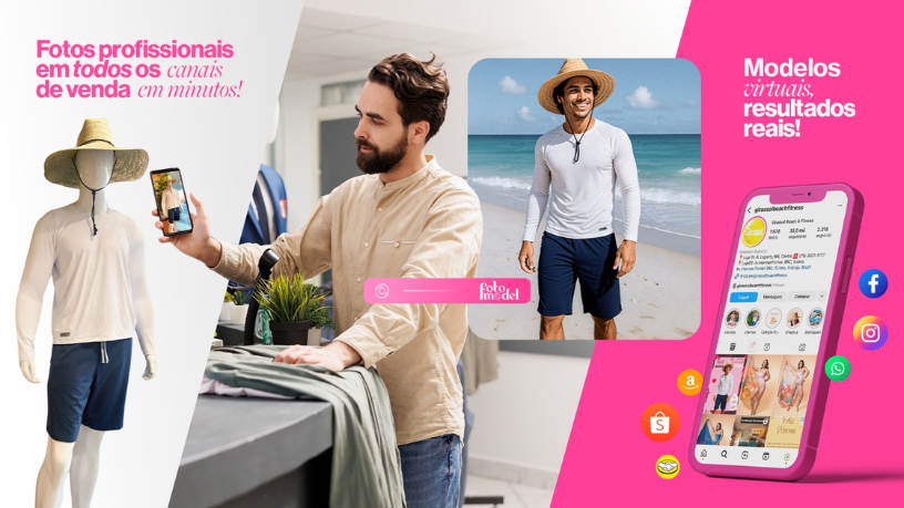 O FotoModel transforma suas ideias em imagens autênticas, criando conexões emocionais com o seu cliente.