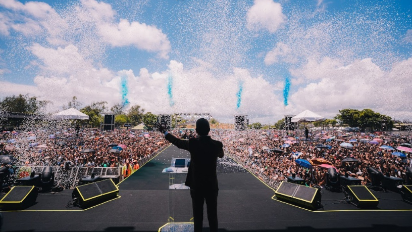 A Non Stop demonstrou capacidade em larga escala ao entregar o megaevento do Bispo Bruno Leonardo em Salvador. (Divulgação Equipe Bispo Bruno Leonardo)